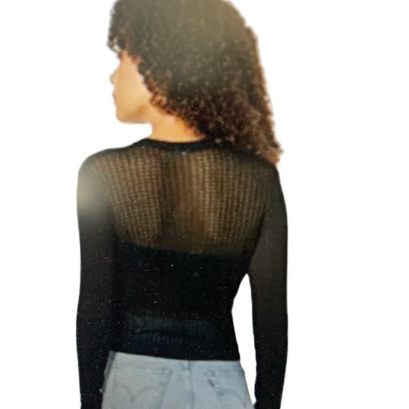 Free People H2O Crew Pullover Black Size Medium or Large - Picture 2 of 6